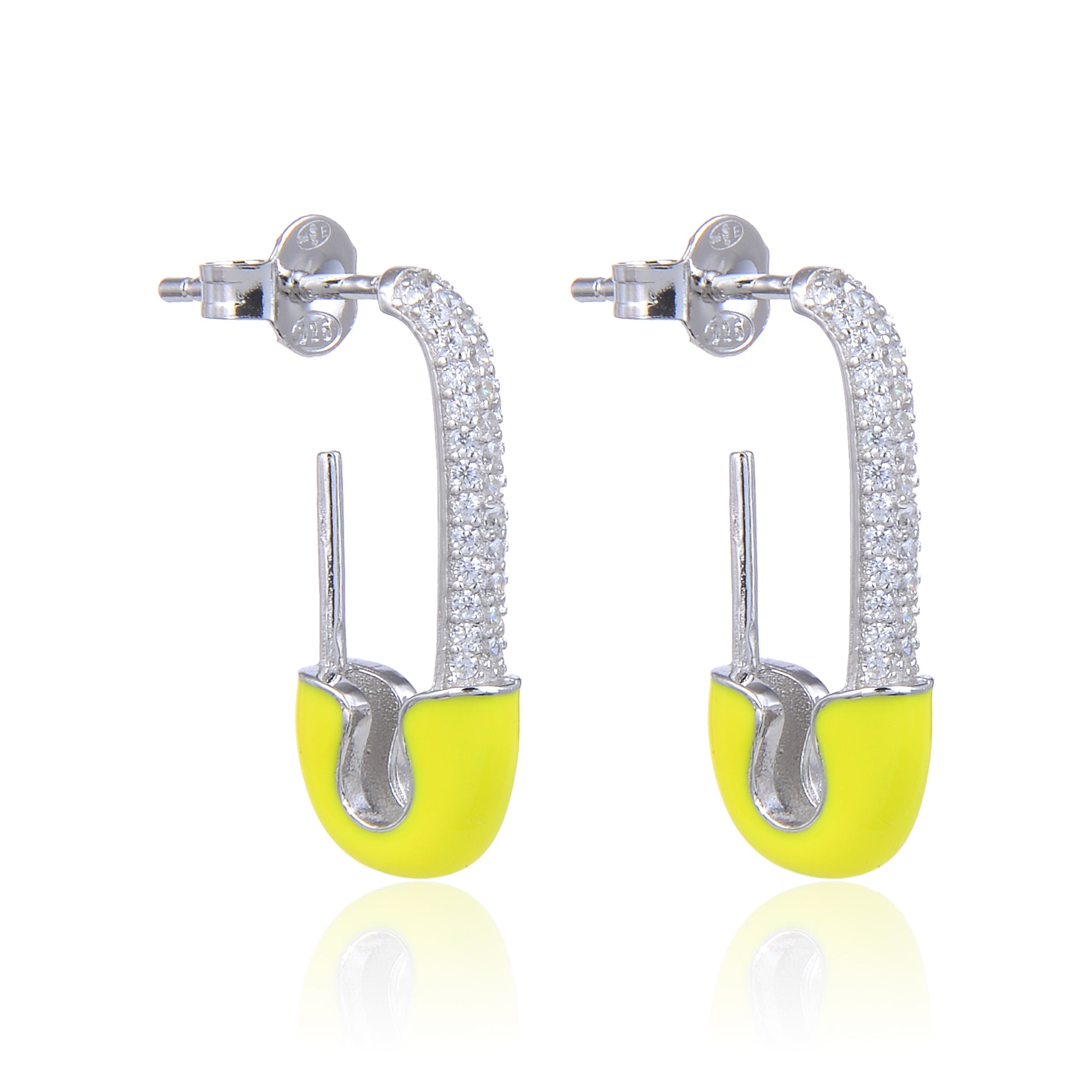 Boucles épingles jaune - BLANC