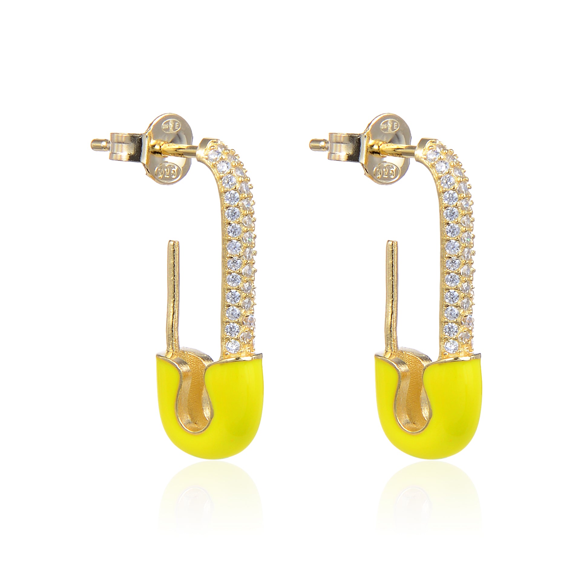 Boucles épingles jaune - DORÉ