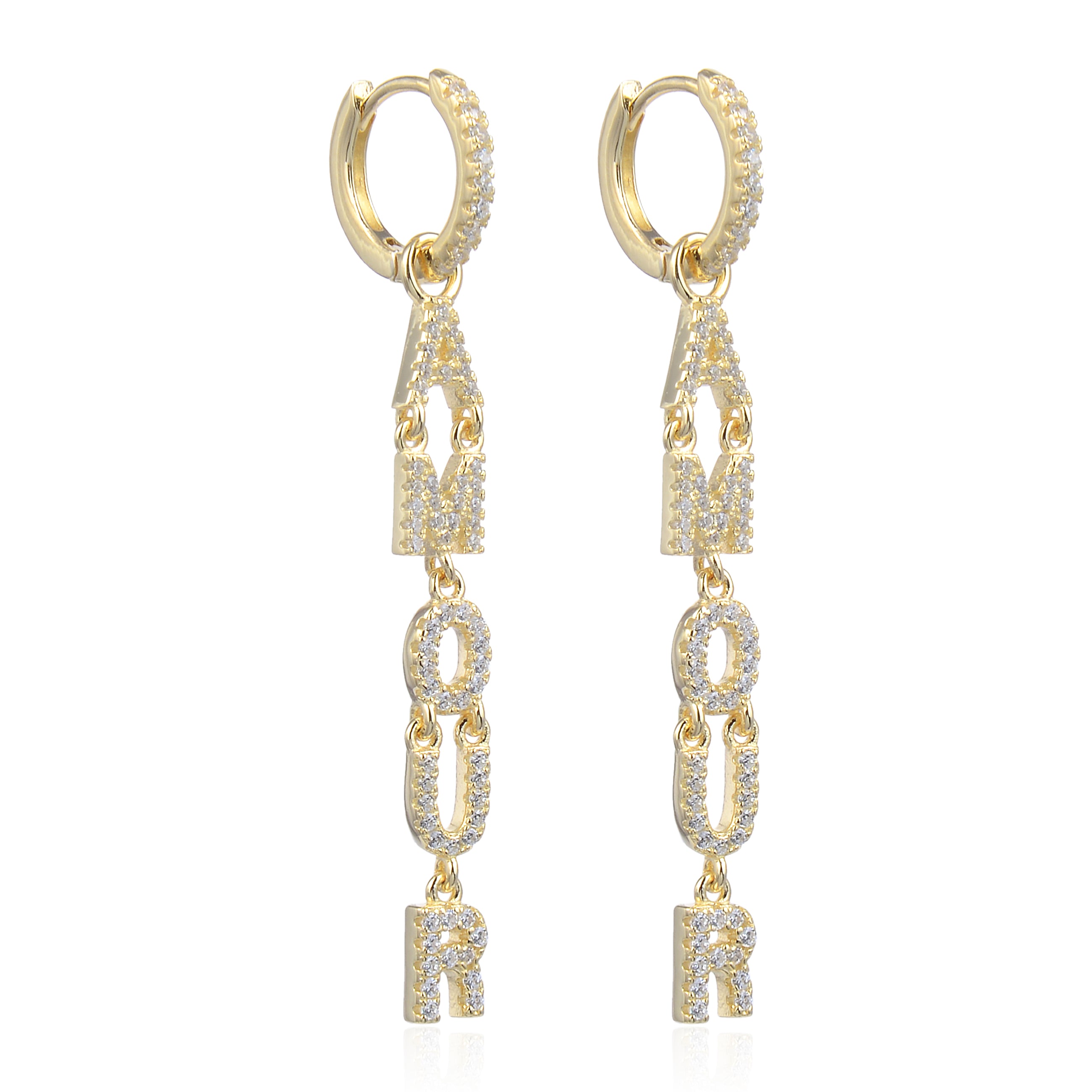 Boucles pendantes AMOUR - DORÉ