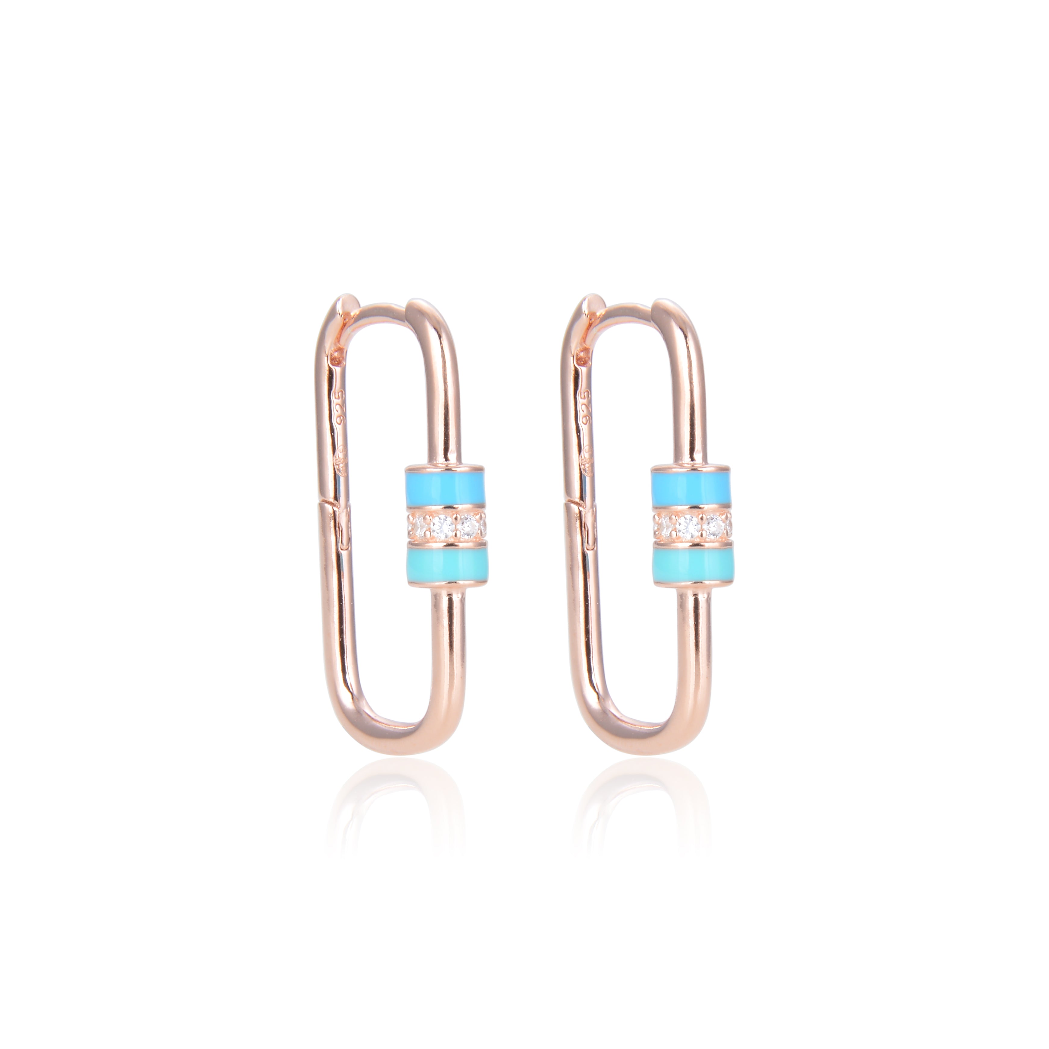 Créoles Ancrage bleue - ROSE
