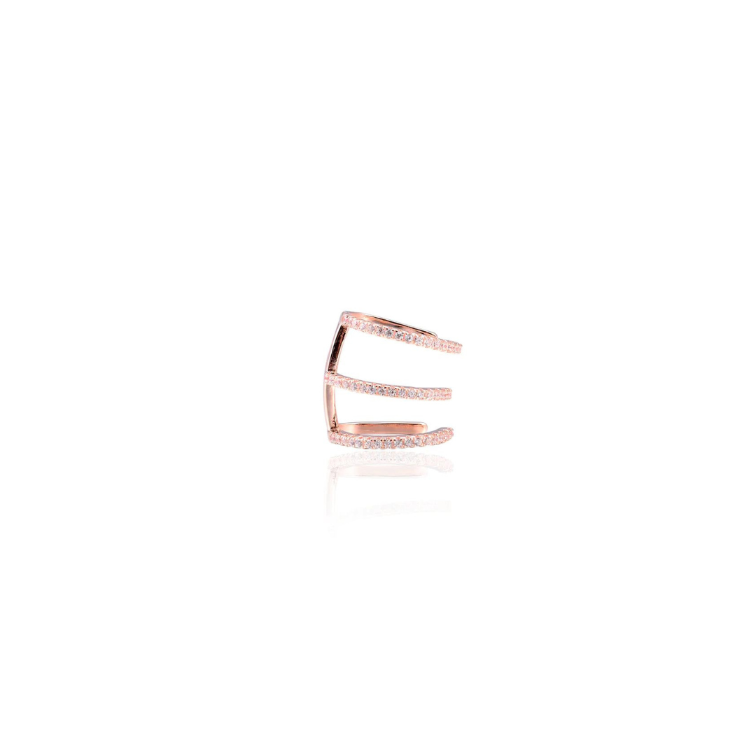 Earcuff 3 rangs - ROSE