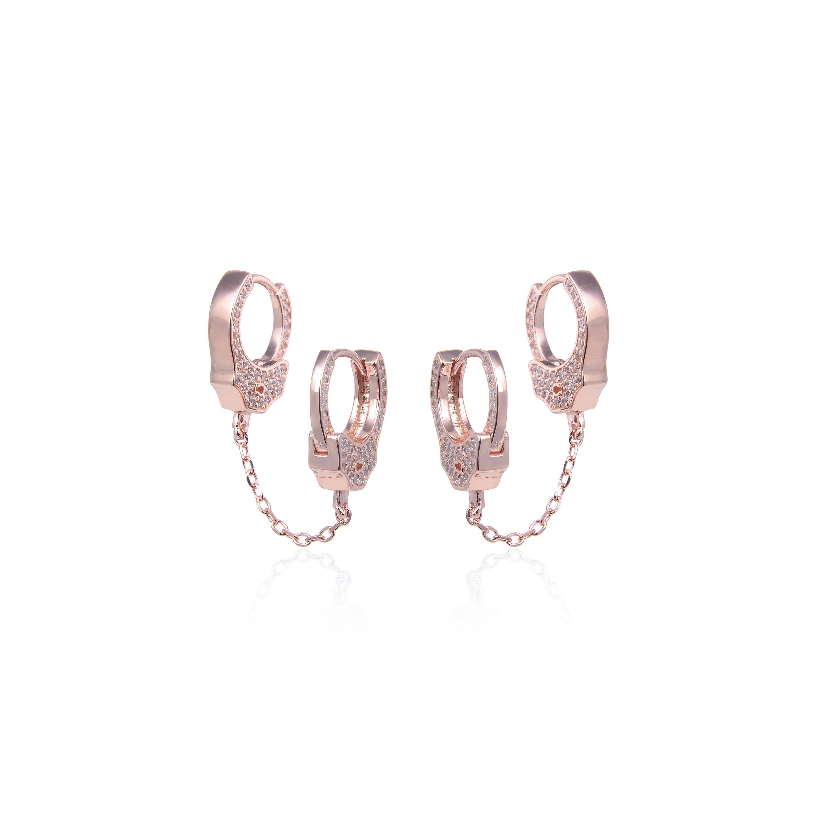 Boucles pendantes menottes - ROSE