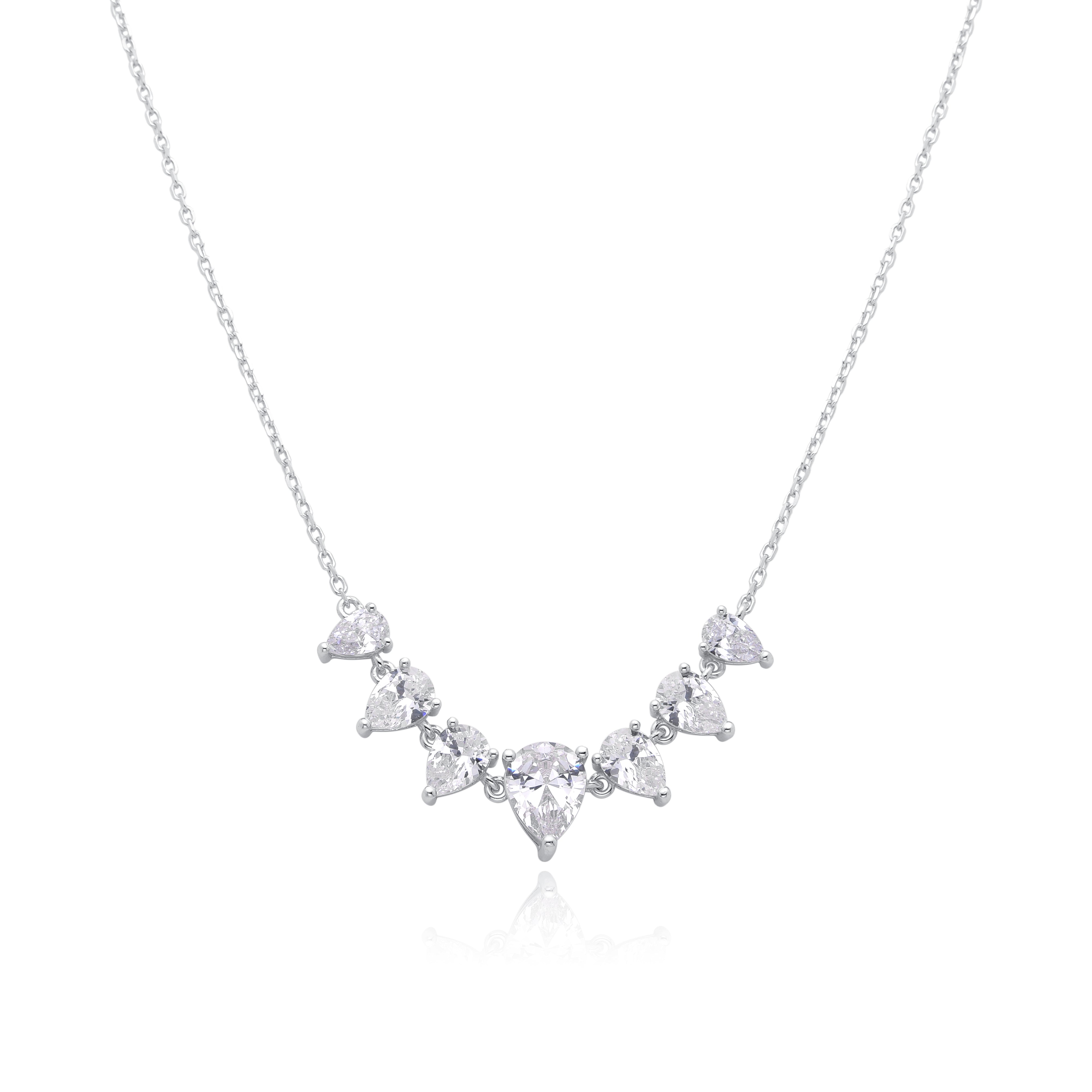 Collier Éclats de poire - BLANC