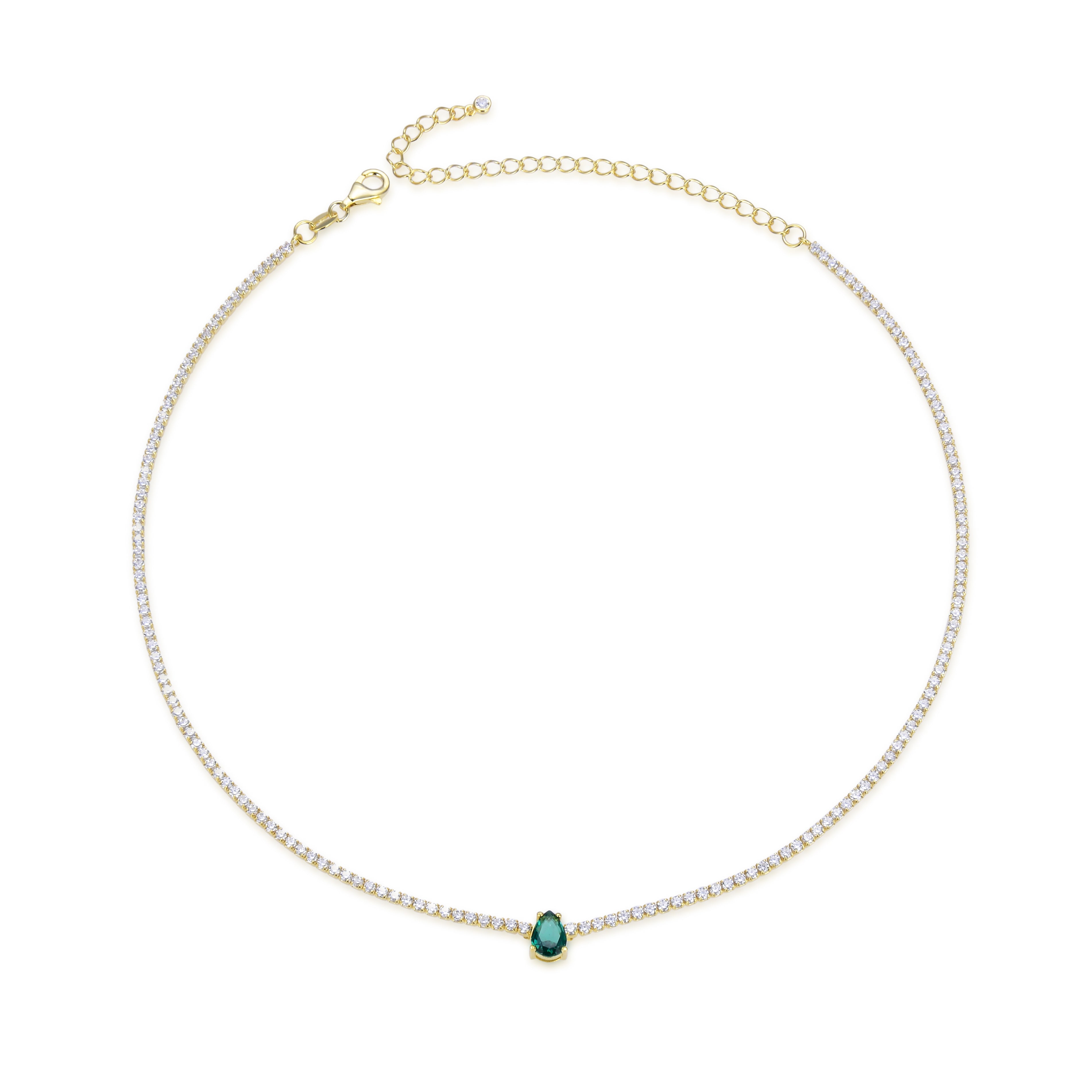 Choker tennis Éclat vert - DORÉ