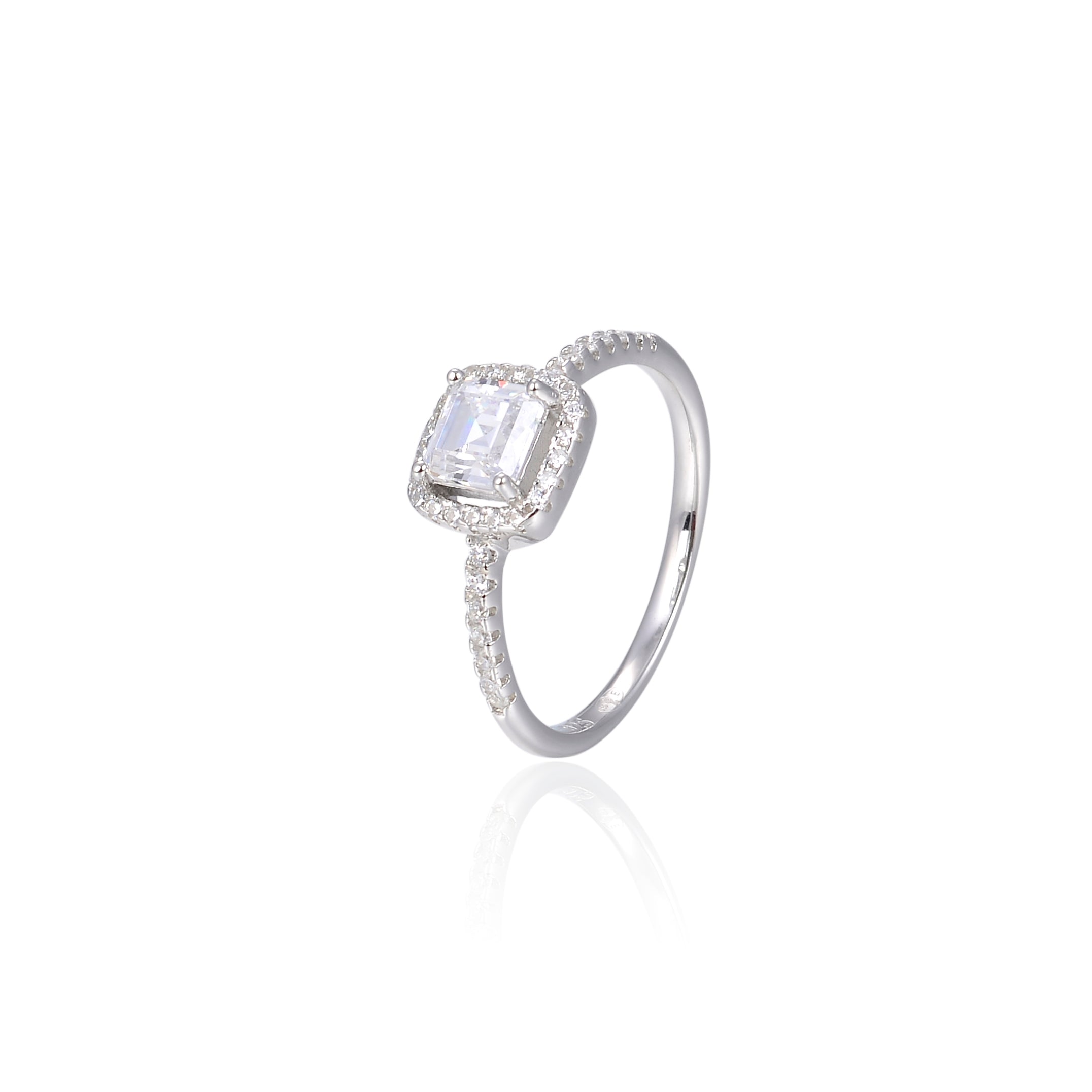 Bague Infini Carré - BLANC - 56