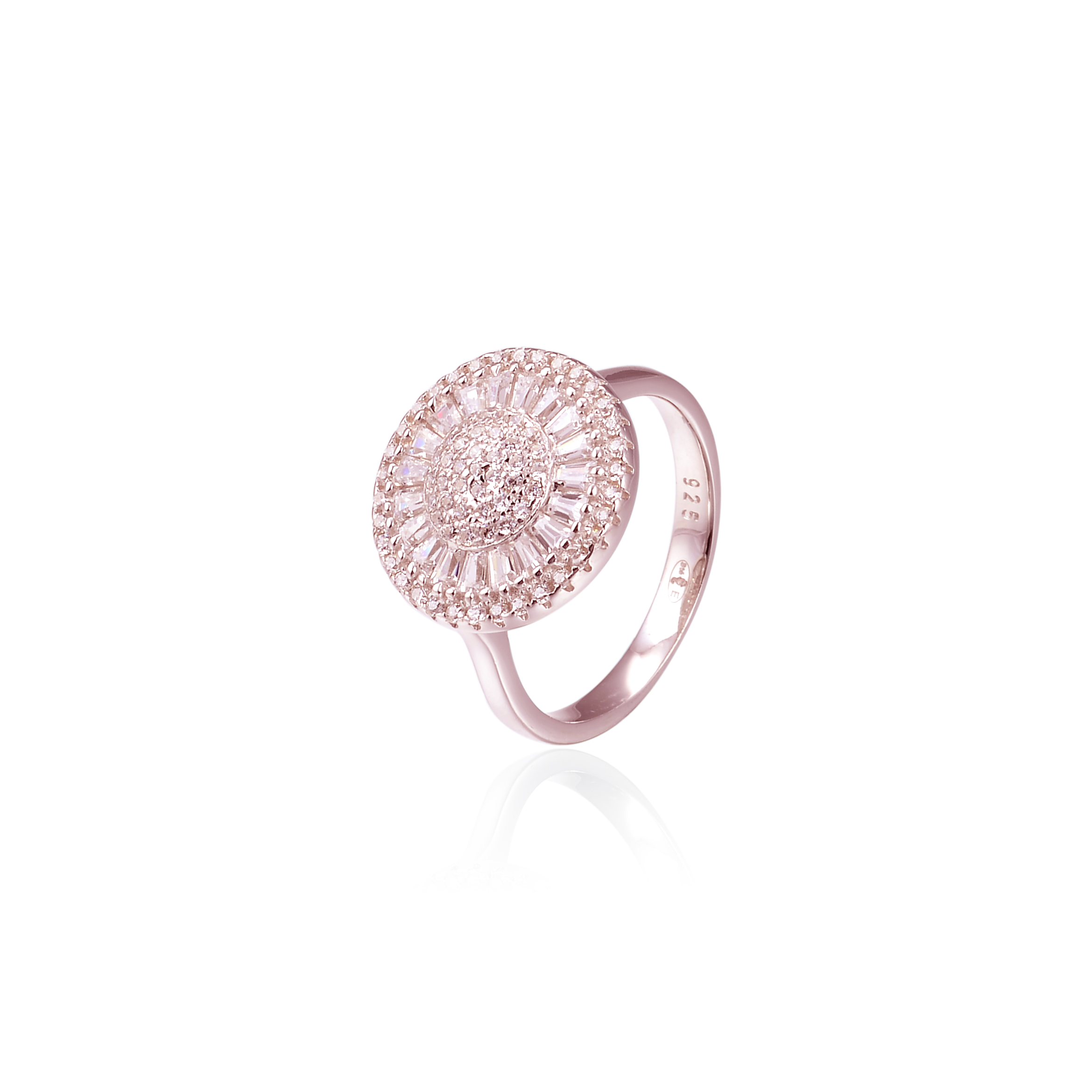 Bague maxi Infini Rond baguettes - ROSE - 56