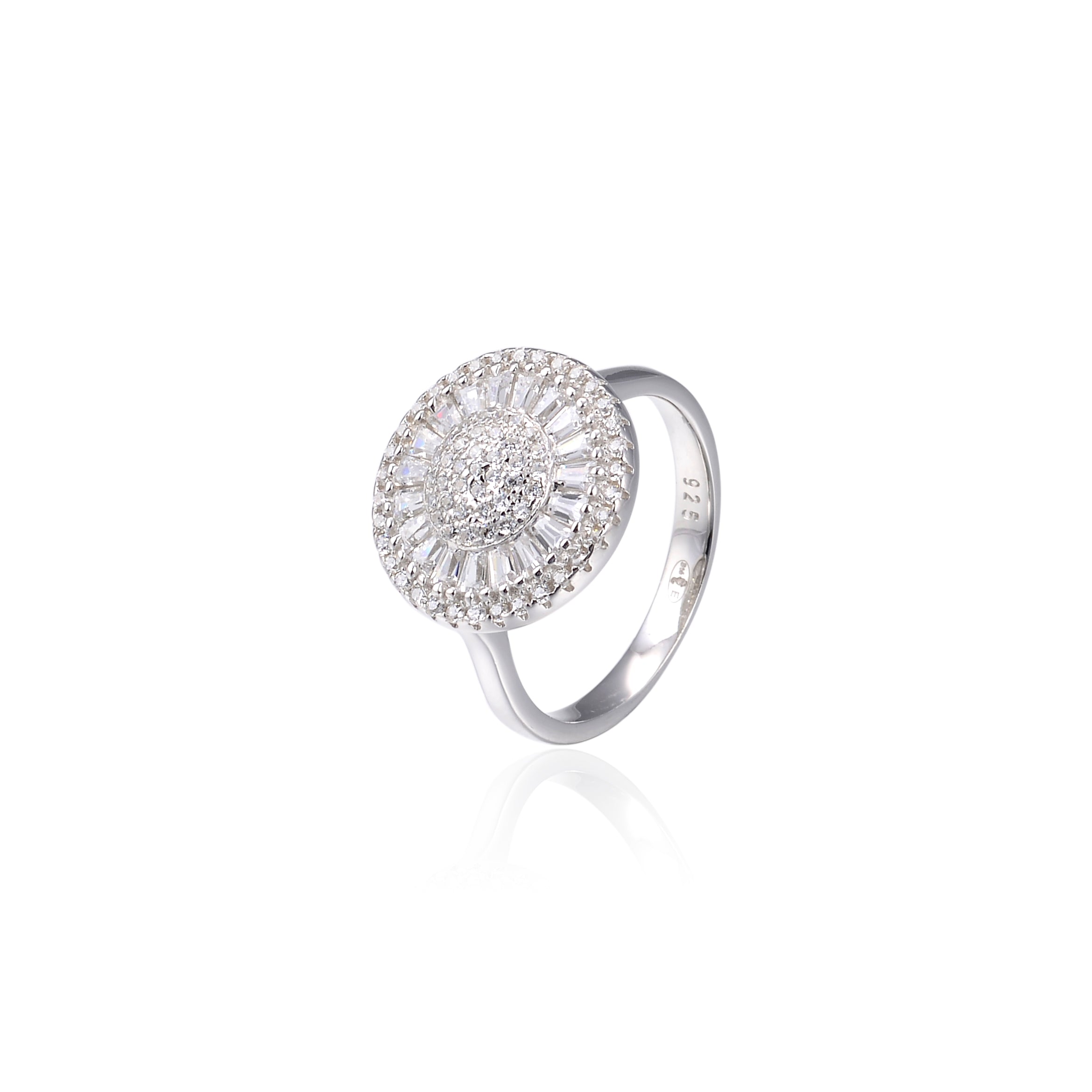Bague maxi Infini Rond baguettes - BLANC - 52