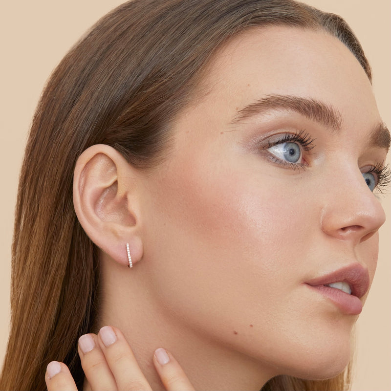 Mini créoles pendantes Intemporel - DORÉ