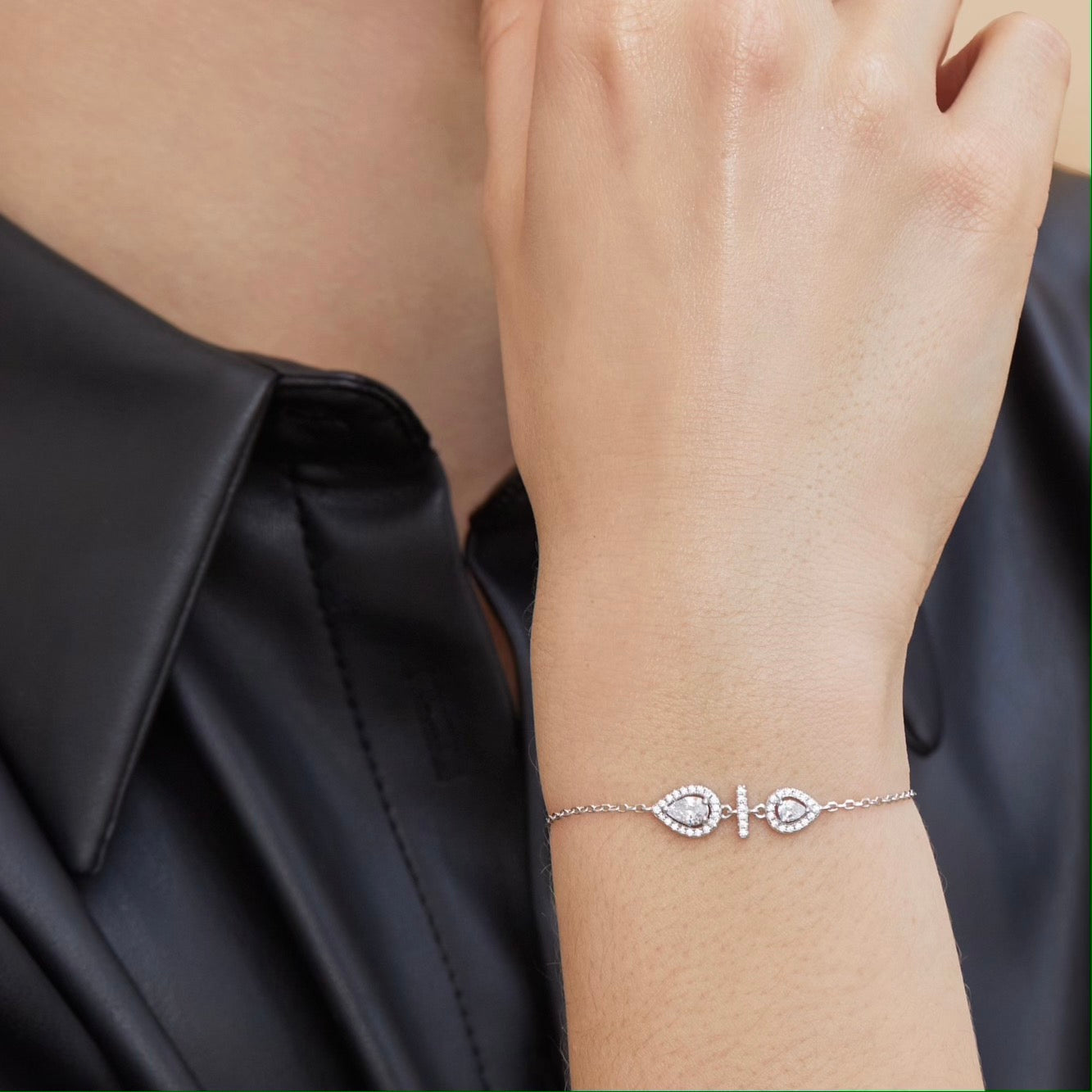 Bracelet opposite Infini Poire - DORÉ