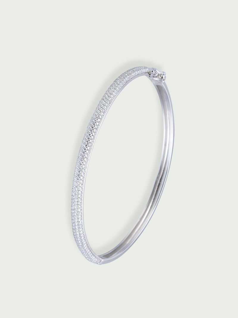 Jonc Pavé Shape - BLANC