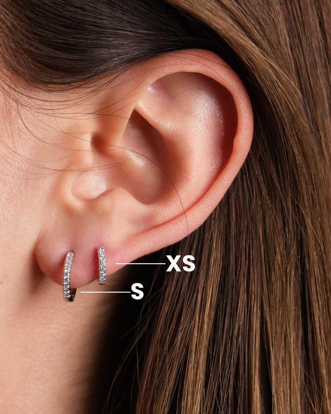 Mini-créoles intemporelles XS - BLANC