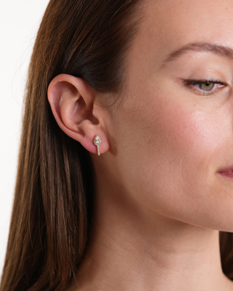 Mini créoles Infini Poire - DORÉ