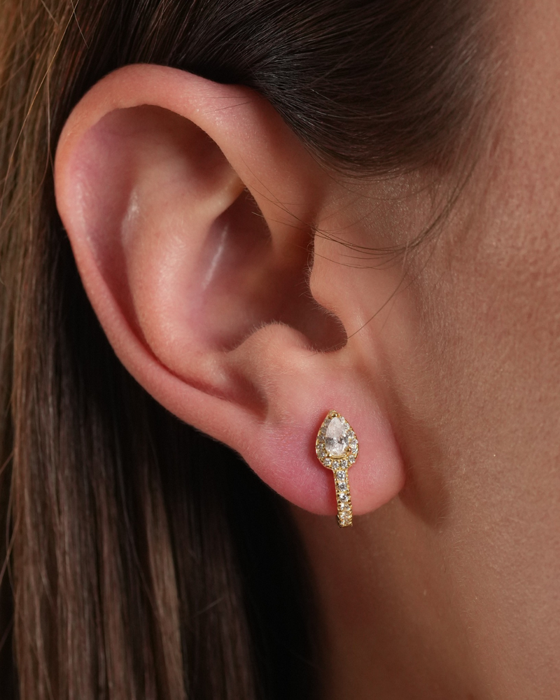 Mini créoles Infini Poire - DORÉ