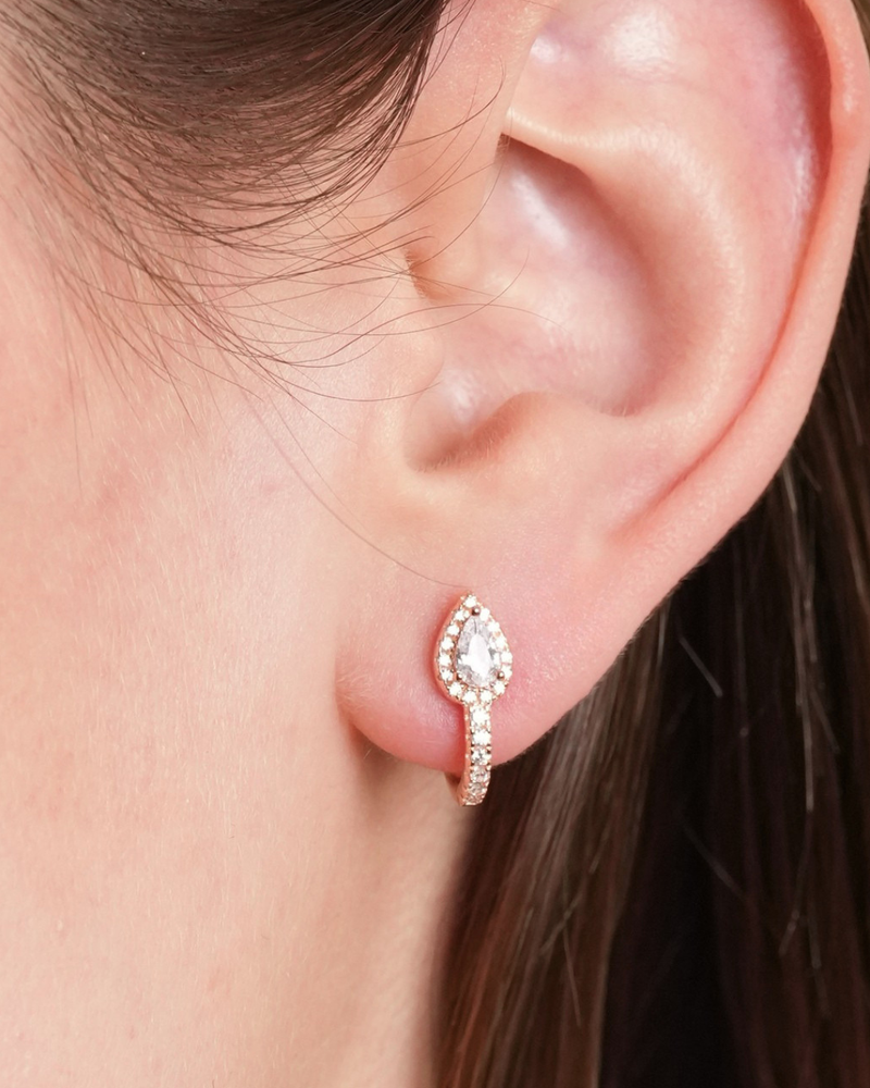 Mini créoles Infini Poire - ROSE