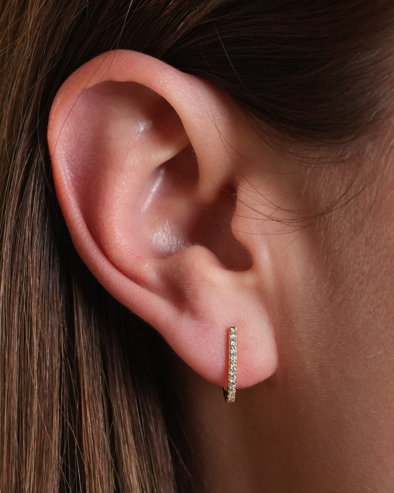 Mini créoles pendantes Intemporel - DORÉ