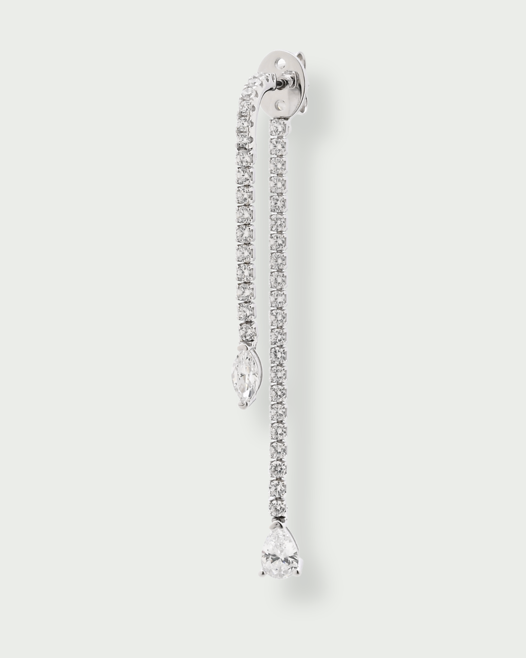 Mono boucle marquise Allure – Co-création Diane Perreau – Argent 925 rhodié &amp; Zirconium