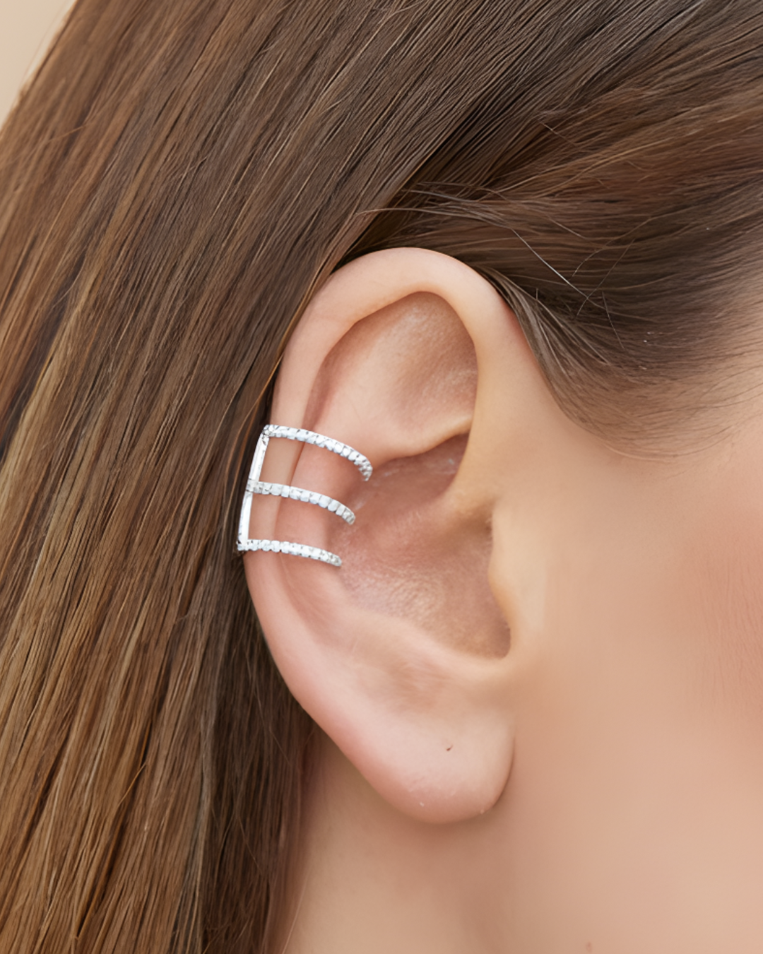 Earcuff 3 rangs My Glow - BLANC