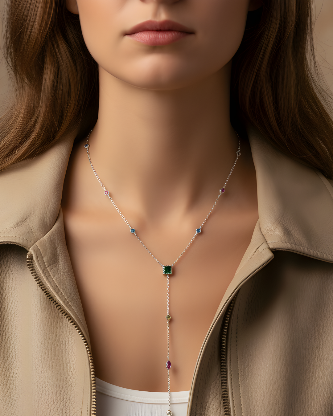 Mosaic Necklace - WHITE