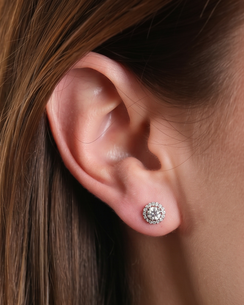 Puces Infini Rond - BLANC