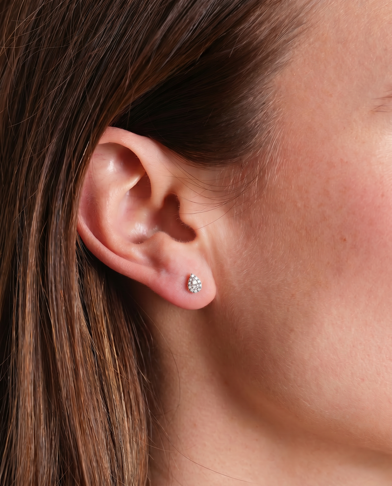 Puces XS Infini Poire - BLANC