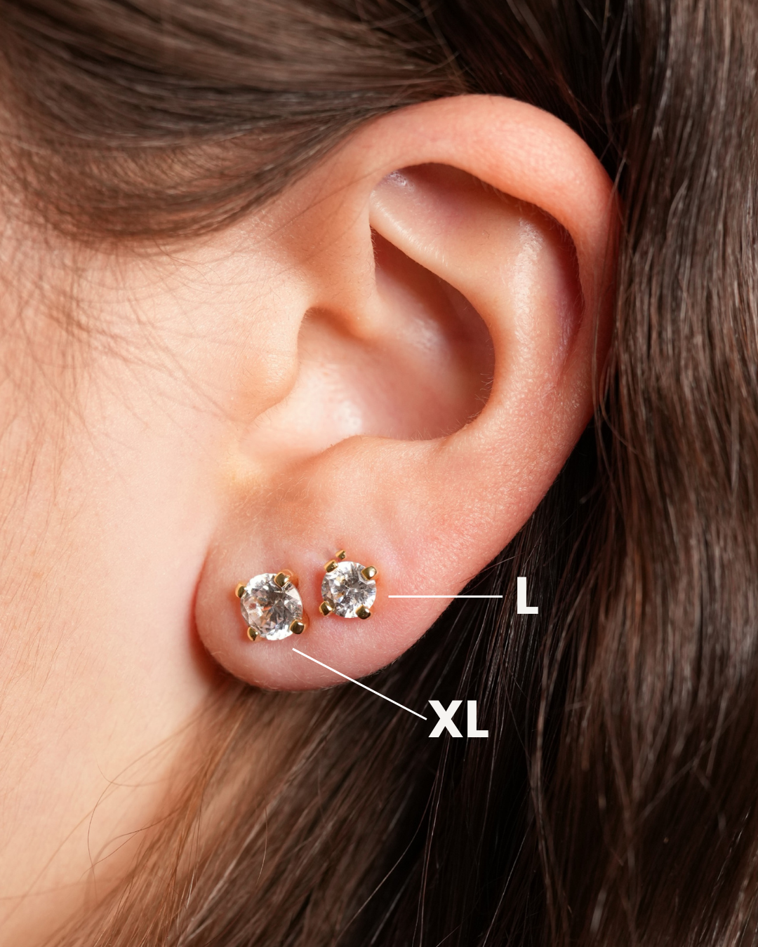 Puces XL Intemporel – Rose en argent 925 doré à l’or rose 18 carats, volume généreux à la ligne épurée, finition lumineuse résistante à l’oxydation, fermoir papillon sécurisé.