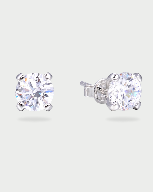 Boucles d’oreilles puces « XXL Intemporel » en argent 925 rhodié, diamètre XXL élégant, finition polie brillante.