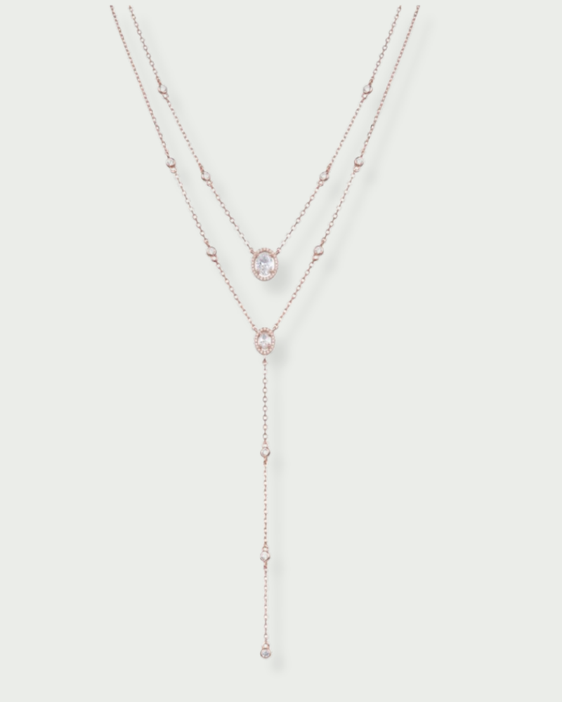 Sautoir double ovales Infini Rond - ROSE