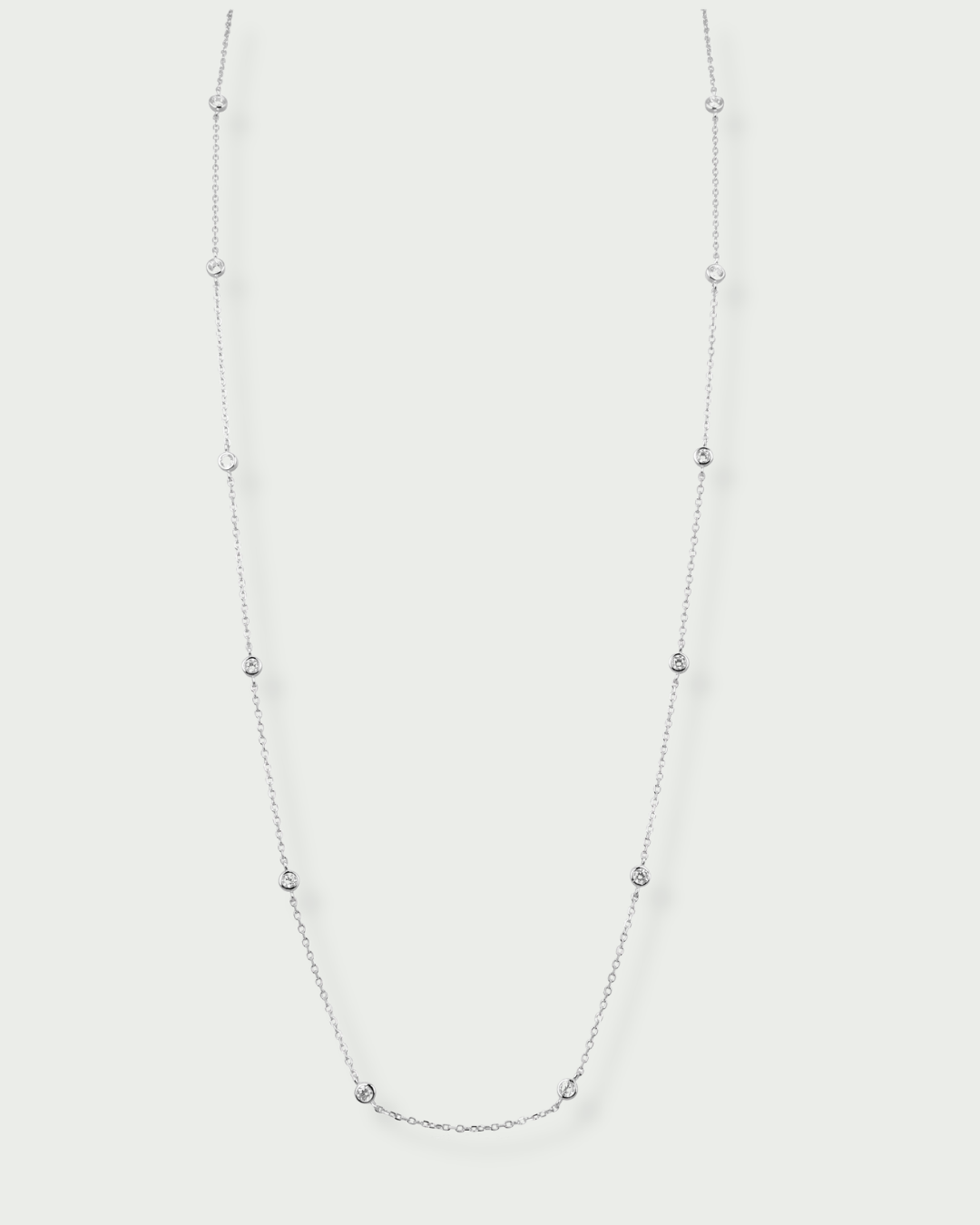 Necklace with bezel setting - WHITE 