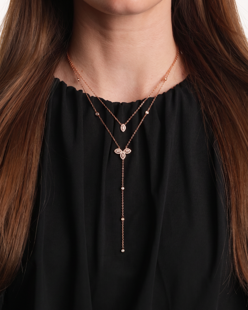 Double Flower of Life Necklace - PINK