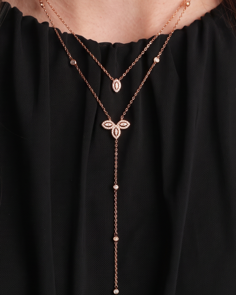 Double Flower of Life Necklace - PINK