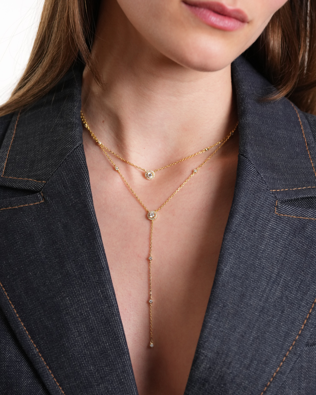 Double Infinity Round Necklace - GOLD
