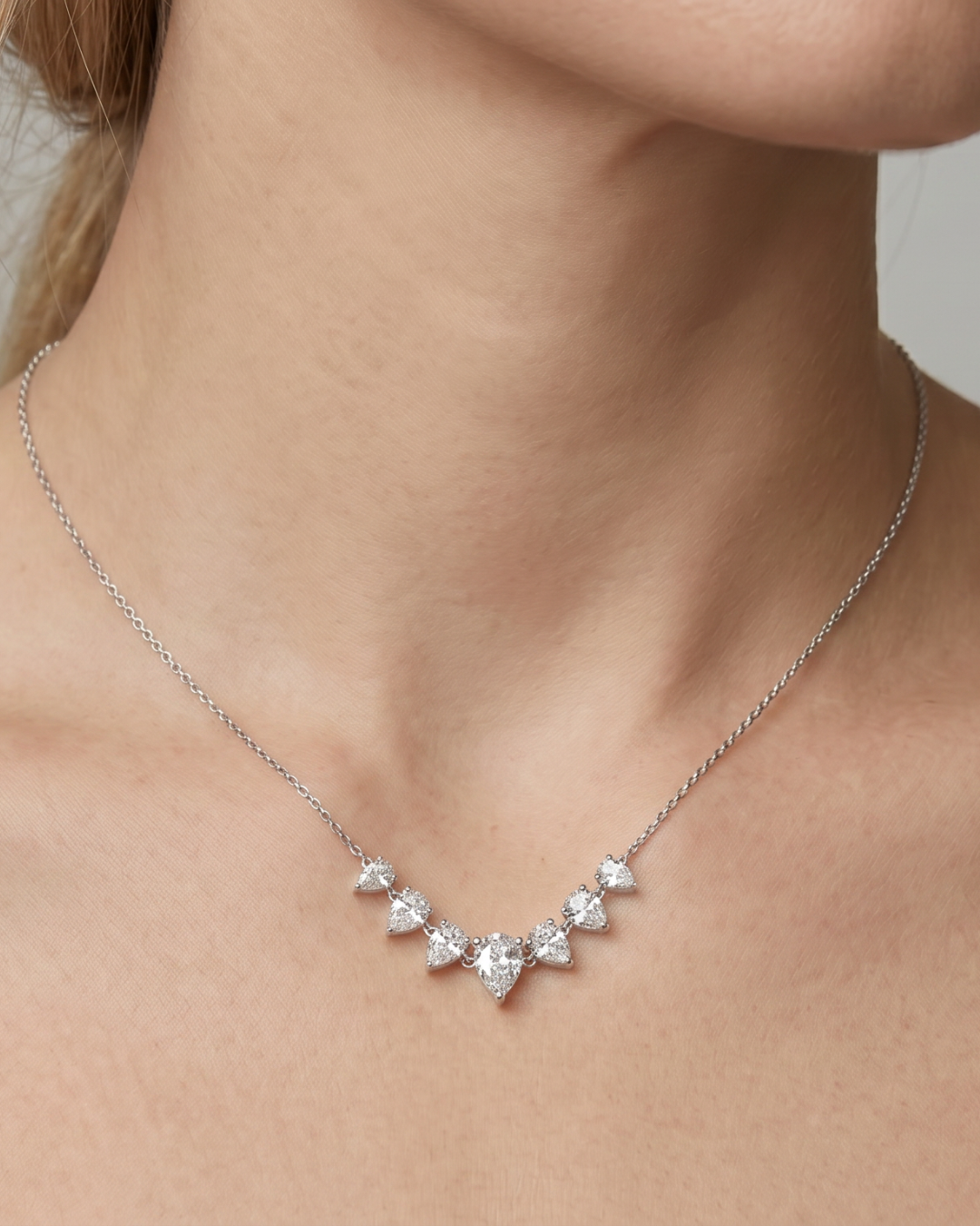 Collier Éclats de poire - BLANC
