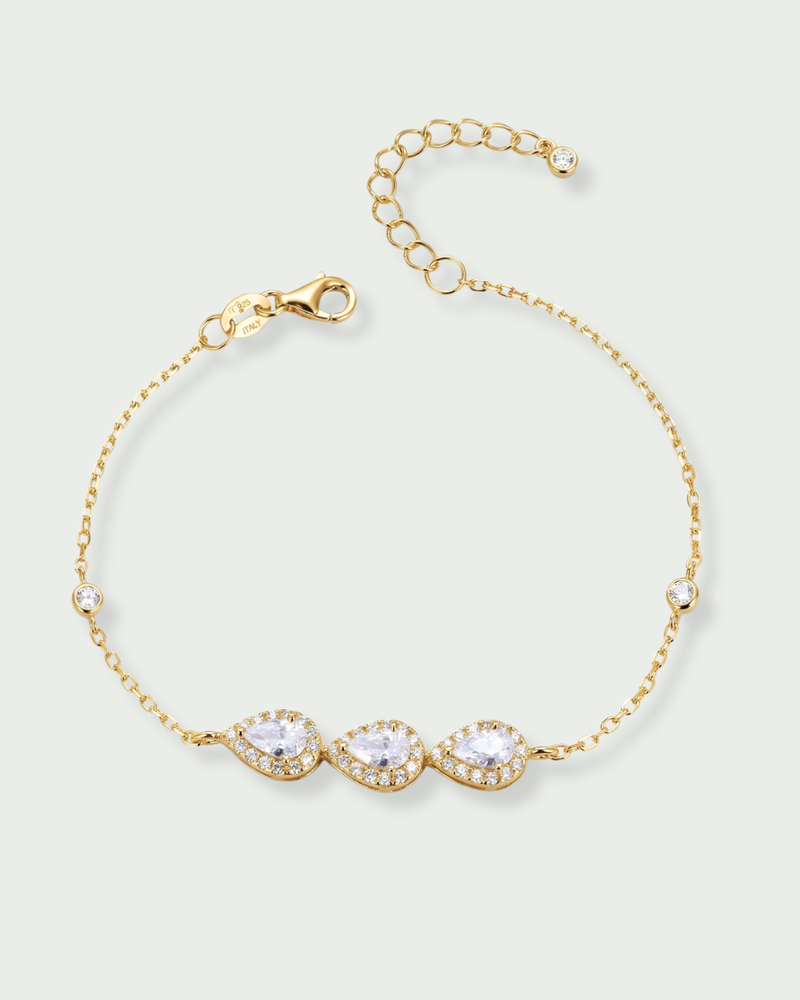 Bracelet trois poires Infini - DORÉ