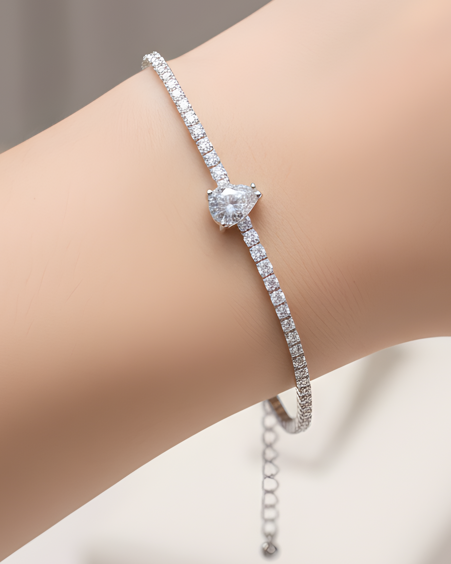 Bracelet tennis Éclat - BLANC