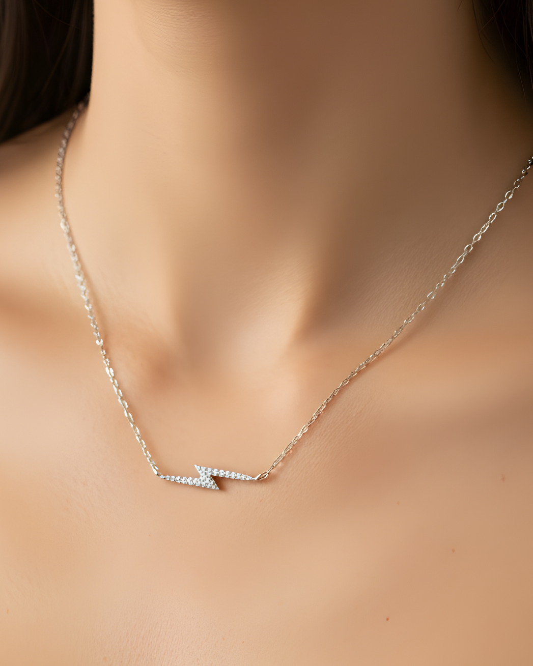 Collier Éclair - BLANC