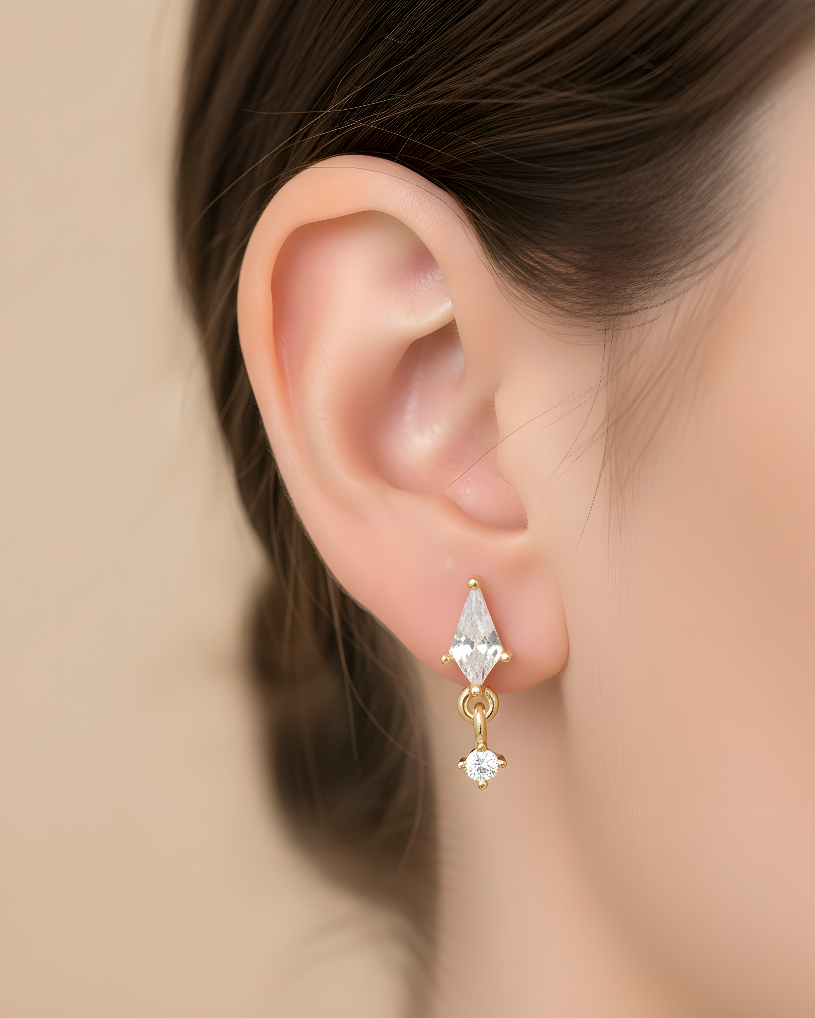 Puces Éclat Suspendu - DORÉ