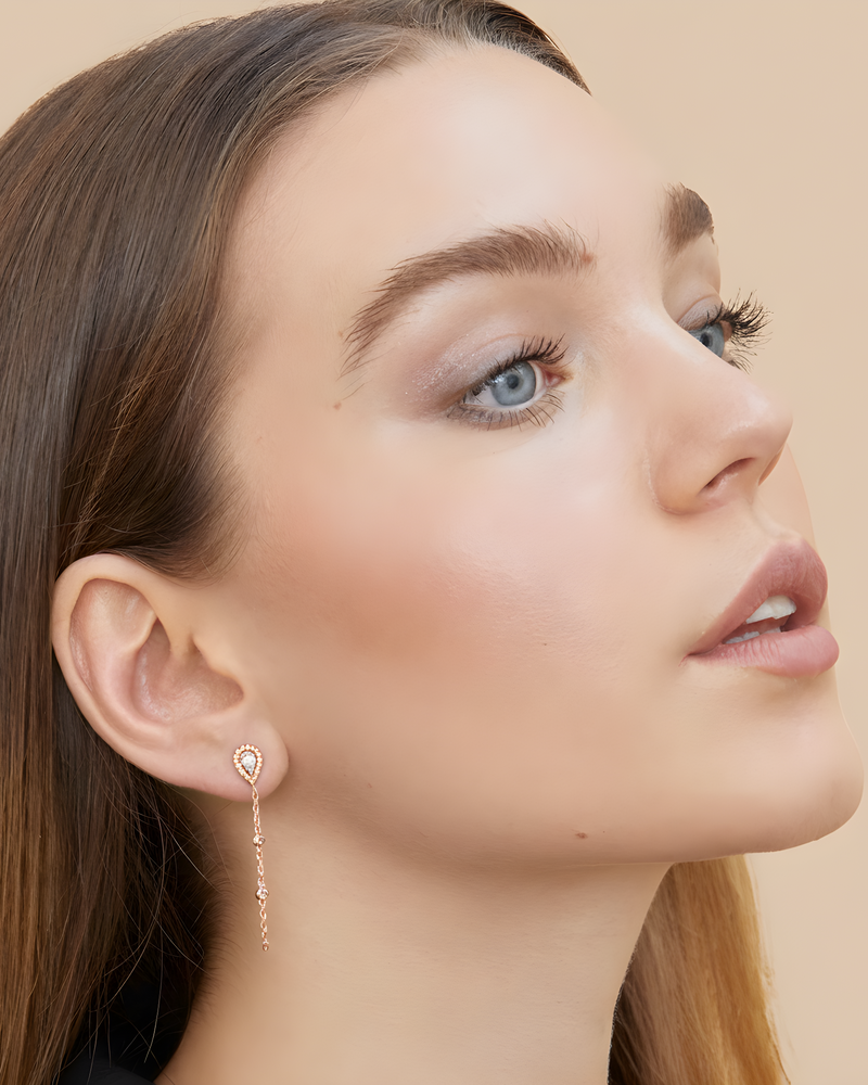 Boucles d'oreilles pur Infini Poire - ROSE