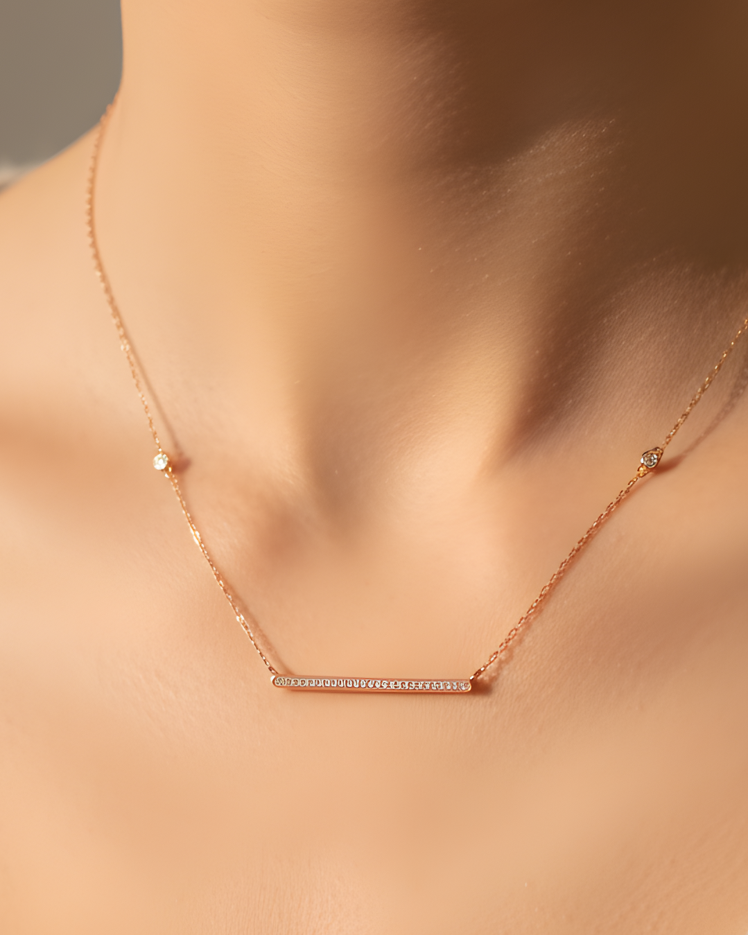 Timeless barrette necklace - PINK