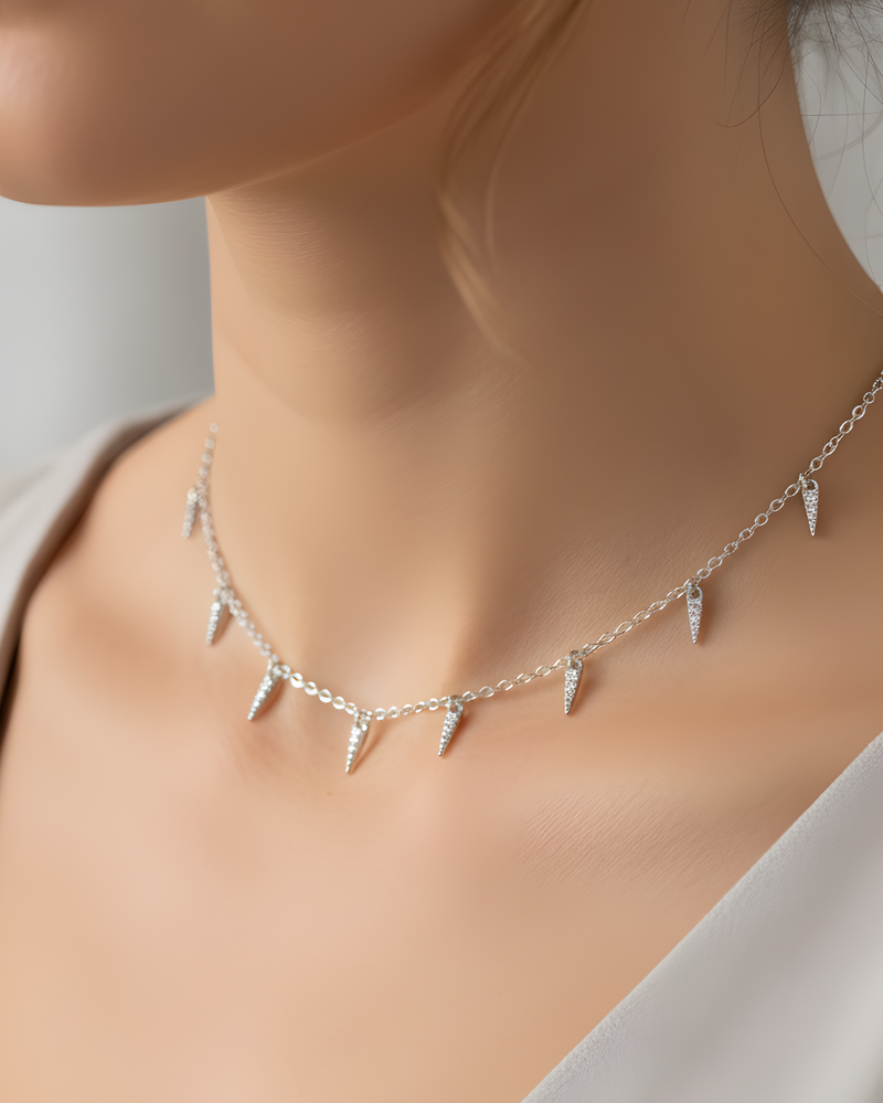 Choker cascade - BLANC