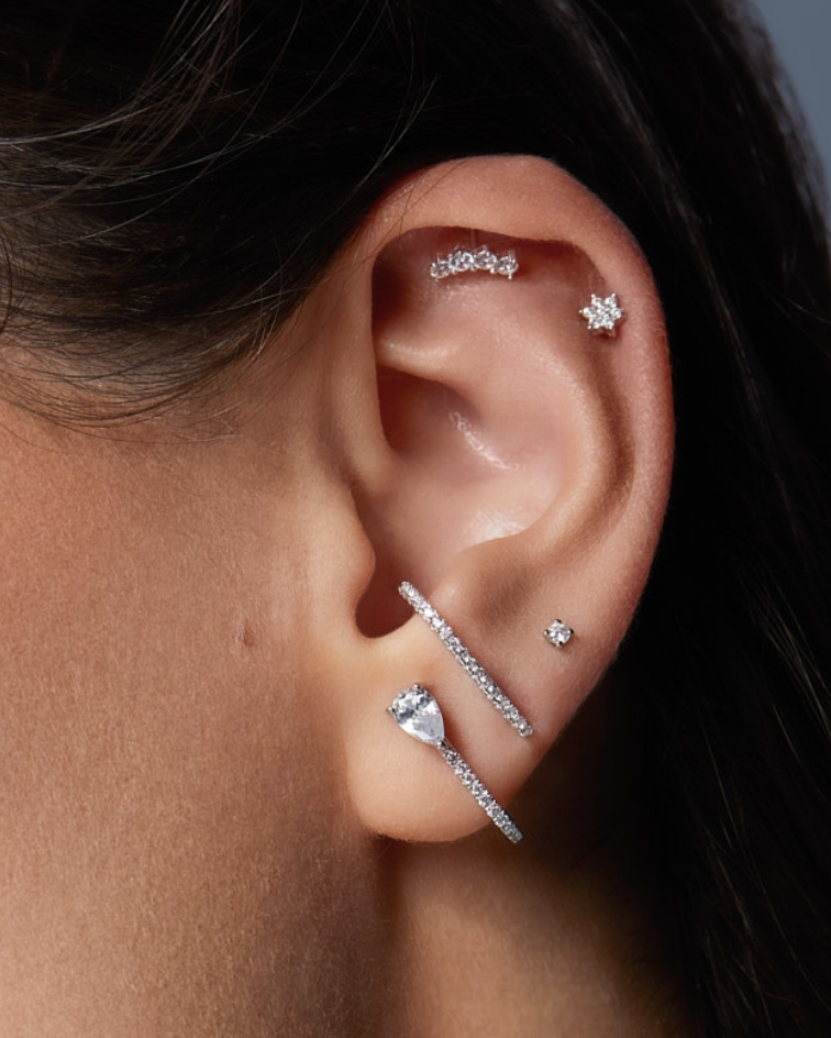 Piercing simple Intemporel - BLANC