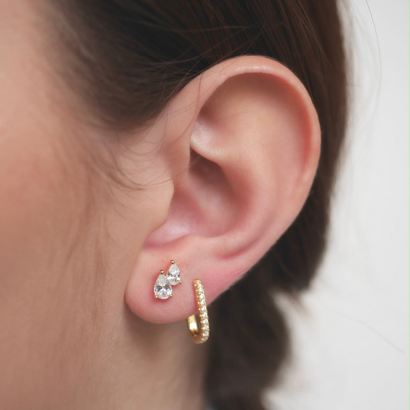 Single earrings set Navy - GOLDEN