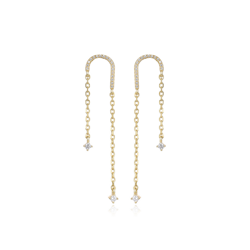 Claire chain earrings - GOLDEN