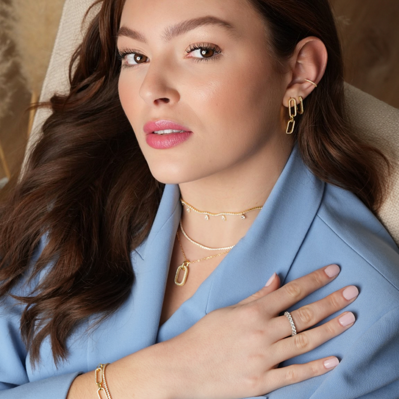 Timeless tennis necklace - GOLD 