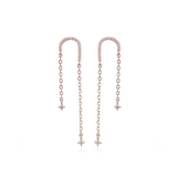 Claire chain earrings - PINK