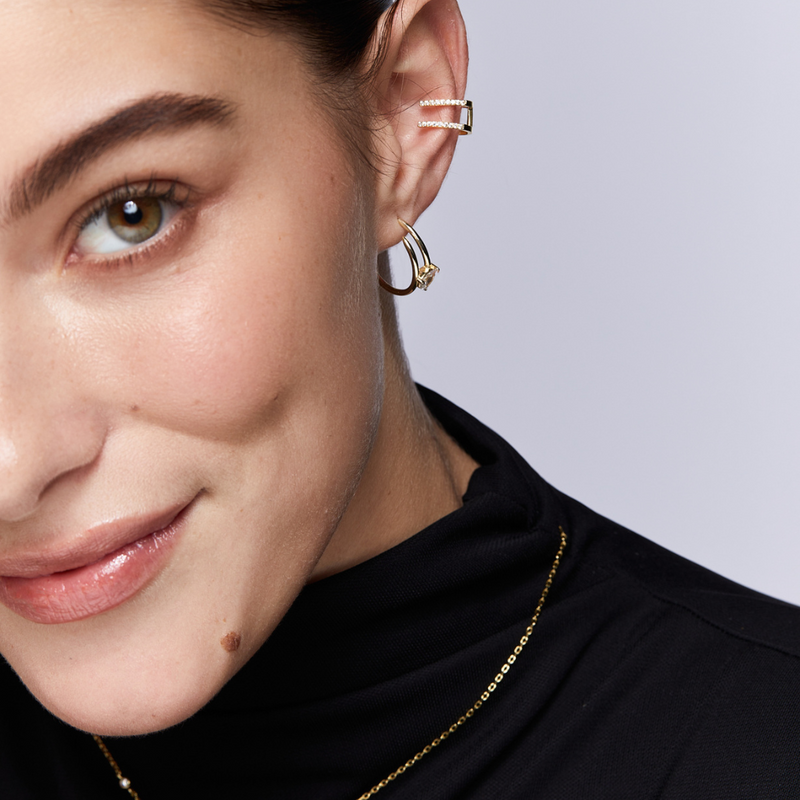 Earcuff double - BLANC