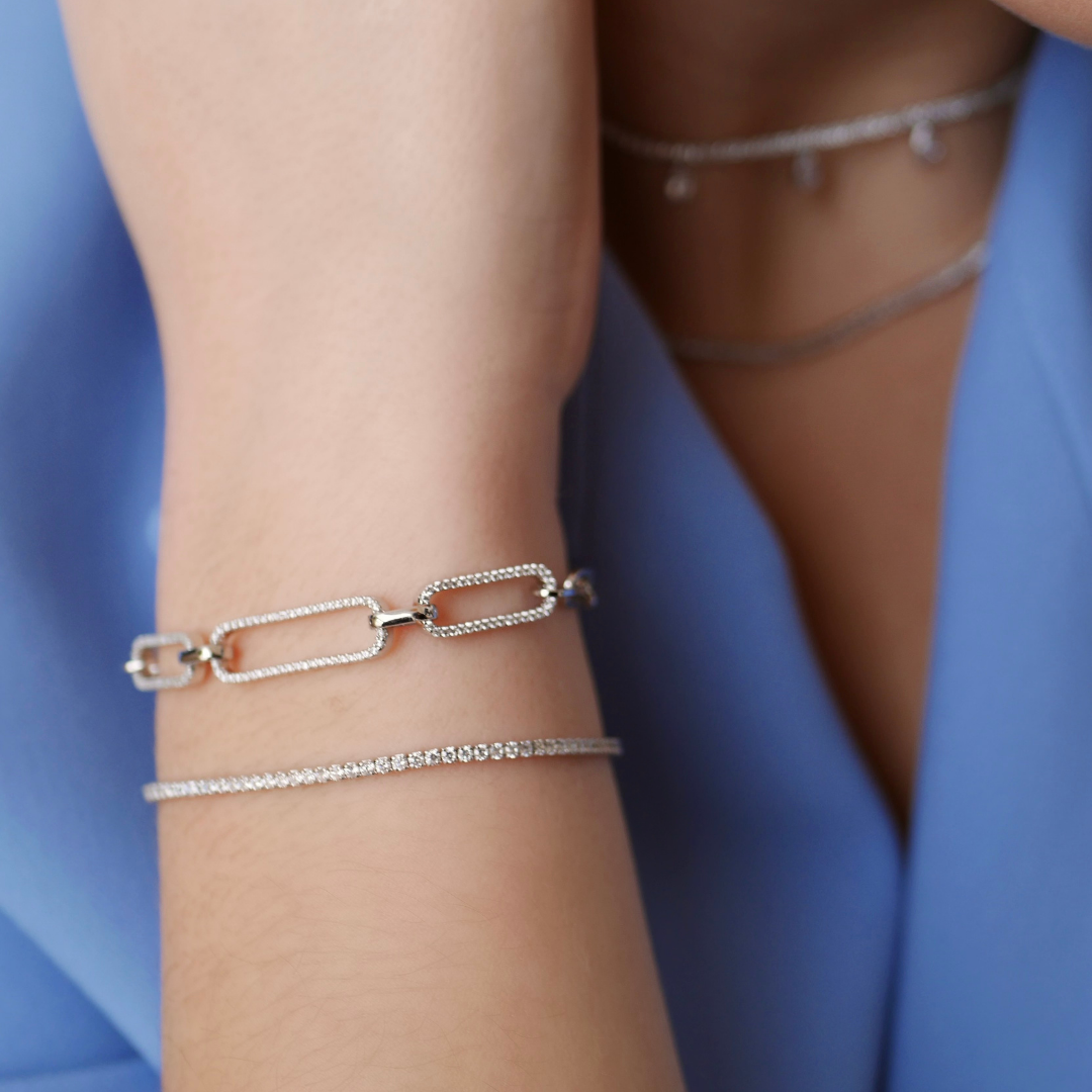 Bracelet tennis Intemporel - ROSE