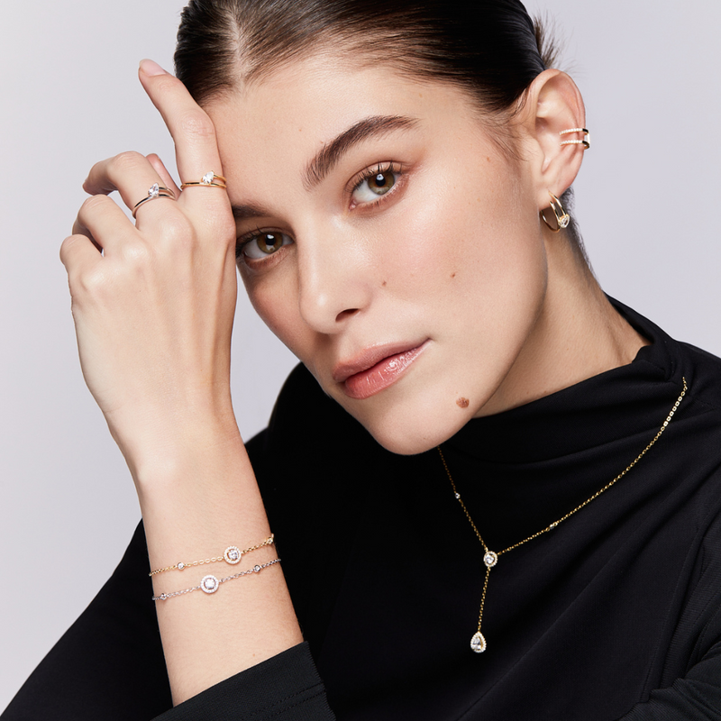 Earcuff double - BLANC