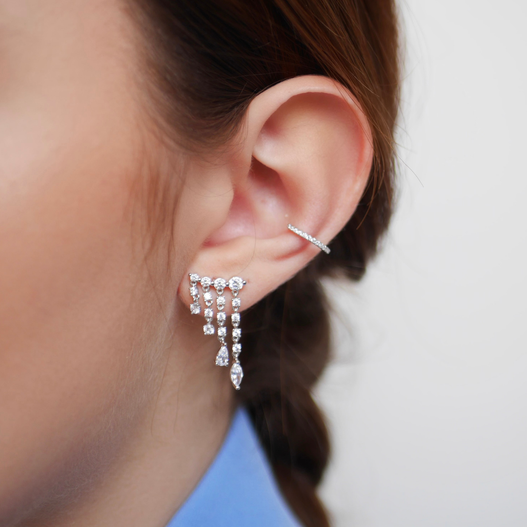 Boucles d'oreilles rivière Éclat - ROSE