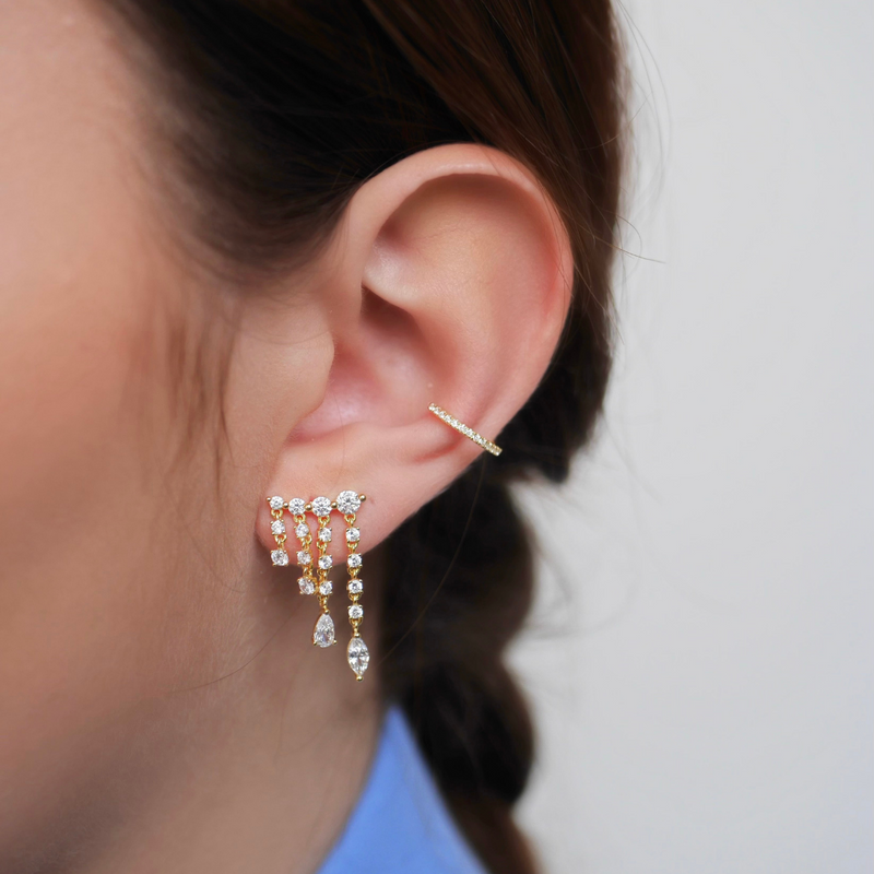 Boucles d'oreilles rivière Éclat - DORÉ