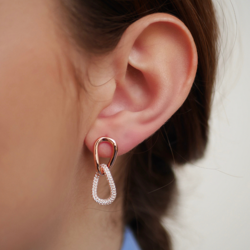 Navy cruise earrings - PINK